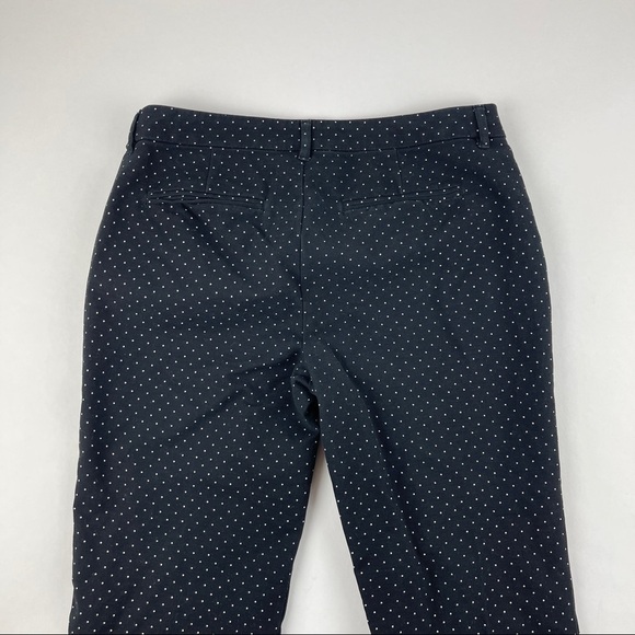 Old Navy Harper Pants Womens 8 Regular Mid Rise Black White Polka Dot - Picture 9 of 10